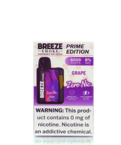 Breeze Prime Zero Nic Disposable Vape