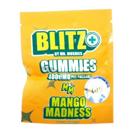 Blitz By Mr. Mushie | Mango Madness 3600mg Shroom | 400MG D9